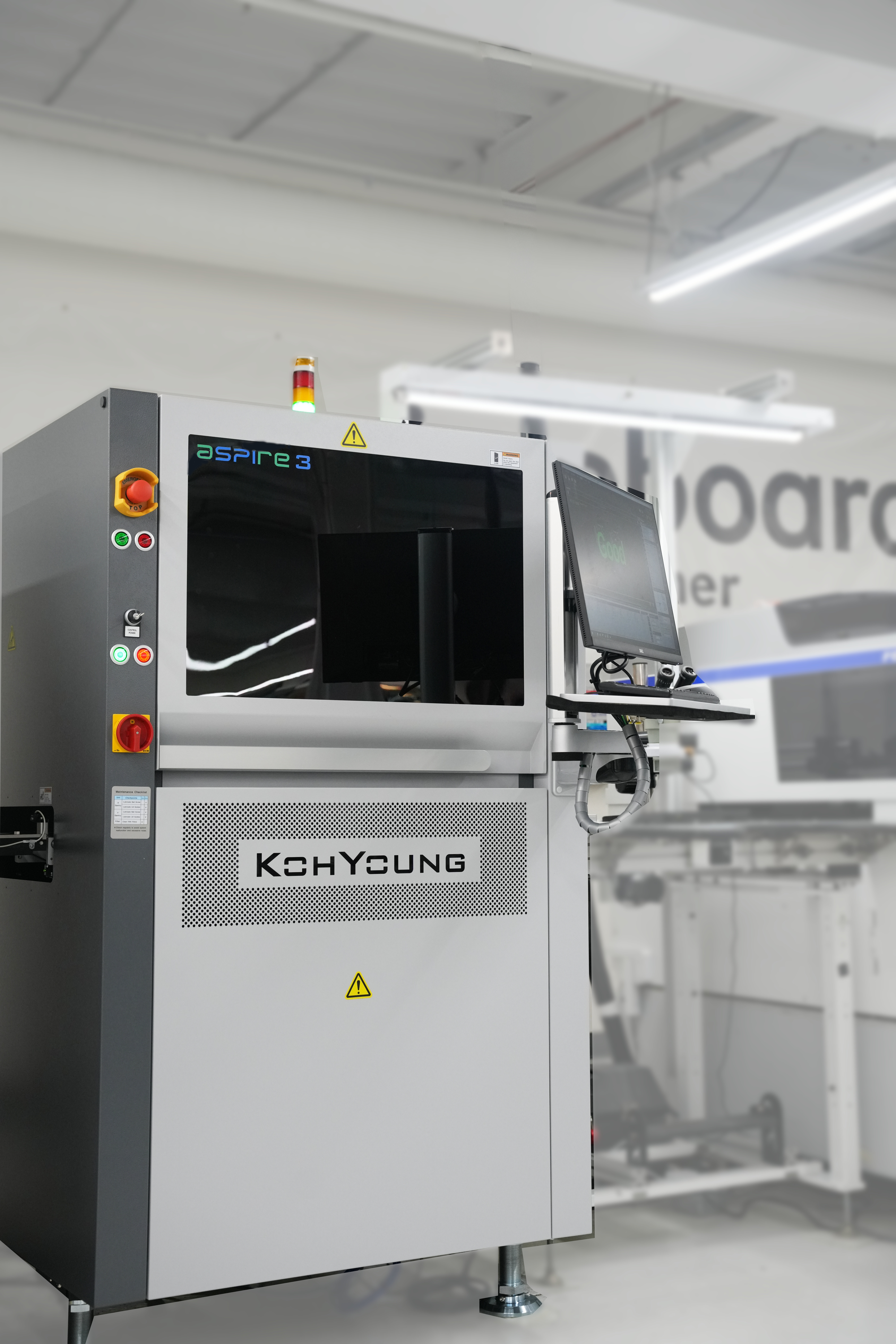 Koh Young Aspire 3 solder paste inspection machine for PCB assembly quality control at Microboard